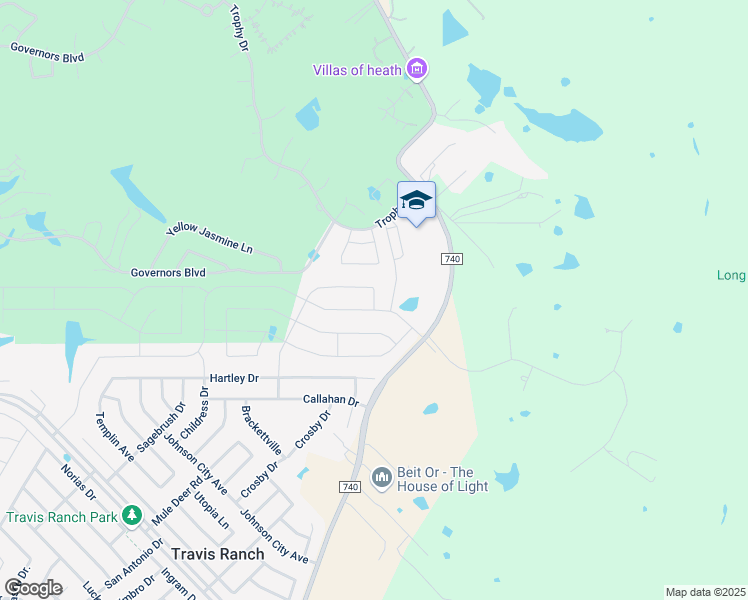 map of restaurants, bars, coffee shops, grocery stores, and more near Rademaker Drive in Heath