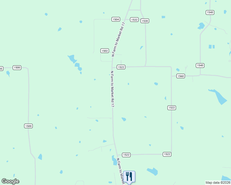 map of restaurants, bars, coffee shops, grocery stores, and more near 1104 Farm to Market Road 17 in Alba