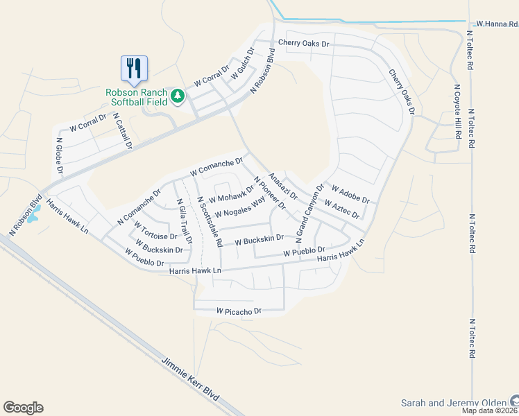 map of restaurants, bars, coffee shops, grocery stores, and more near 4792 West Tortoise Drive in Eloy