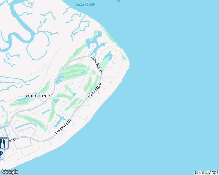 map of restaurants, bars, coffee shops, grocery stores, and more near 9510 Palmetto Drive in Isle of Palms