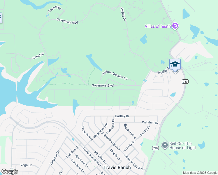 map of restaurants, bars, coffee shops, grocery stores, and more near 2018 Tahoka Lane in Heath