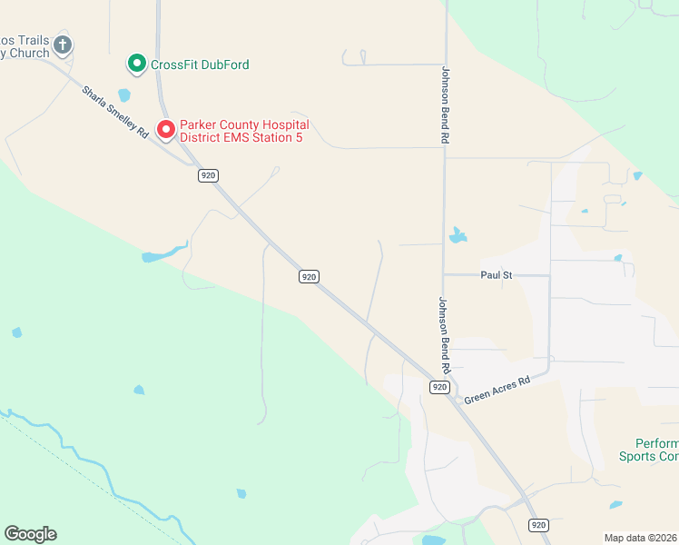 map of restaurants, bars, coffee shops, grocery stores, and more near 4290 Farm to Market 920 in Weatherford