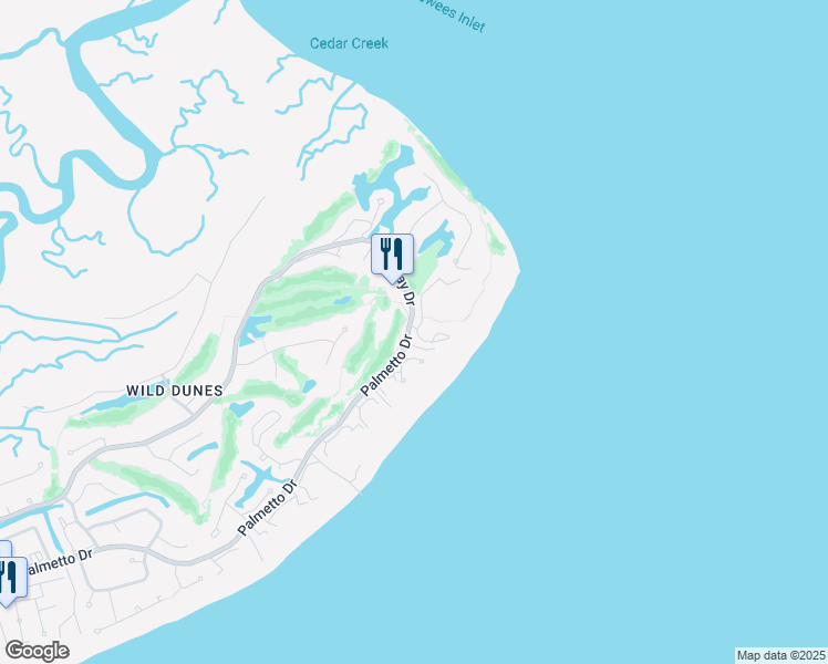 map of restaurants, bars, coffee shops, grocery stores, and more near in Isle of Palms