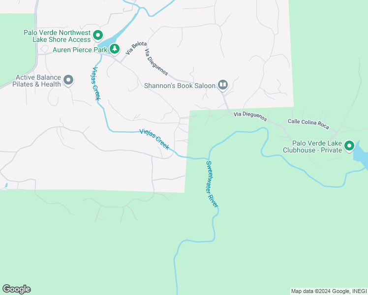 map of restaurants, bars, coffee shops, grocery stores, and more near 3256 Via Viejas in Alpine