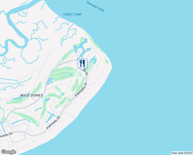map of restaurants, bars, coffee shops, grocery stores, and more near 9518 Palmetto Drive in Isle of Palms