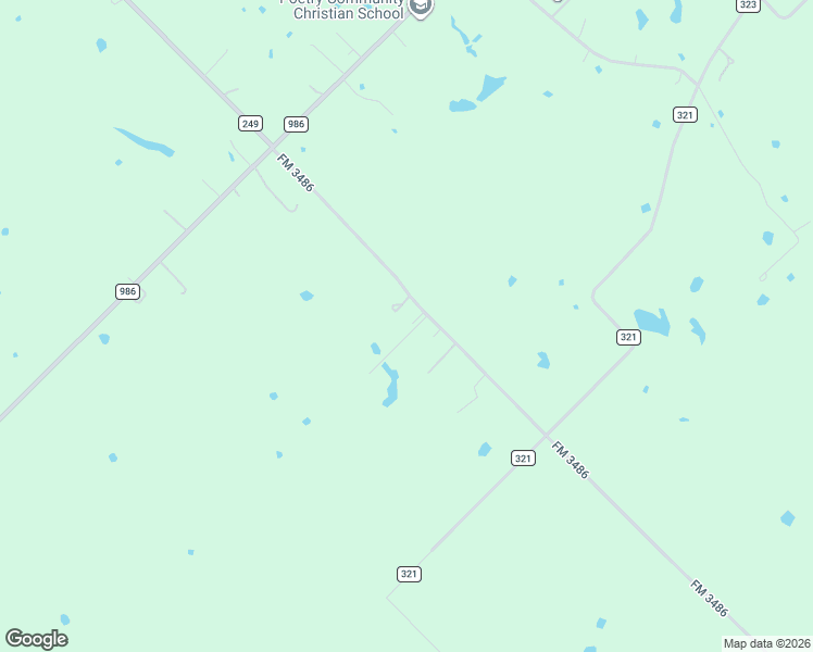 map of restaurants, bars, coffee shops, grocery stores, and more near 18589 County Road 322 in Terrell