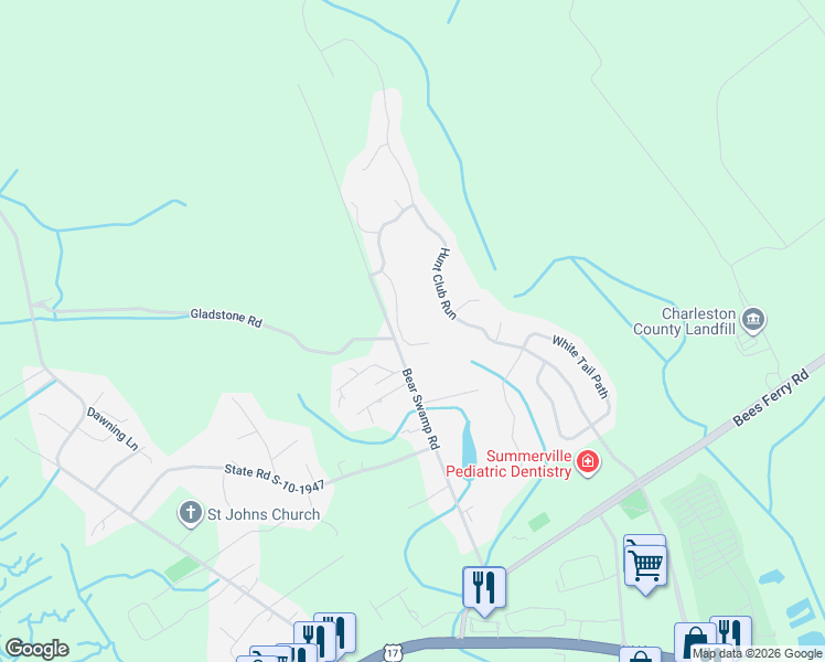 map of restaurants, bars, coffee shops, grocery stores, and more near 840 Bibury Court in Charleston