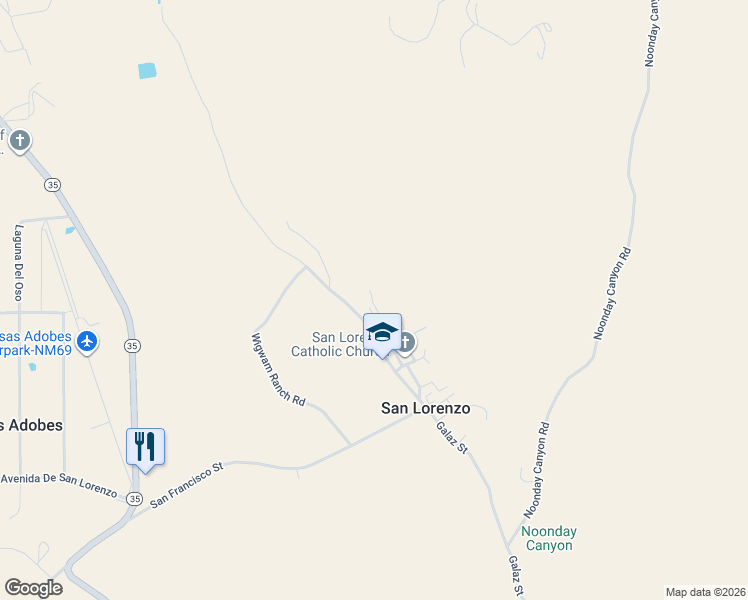 map of restaurants, bars, coffee shops, grocery stores, and more near 23 San Jose in San Lorenzo