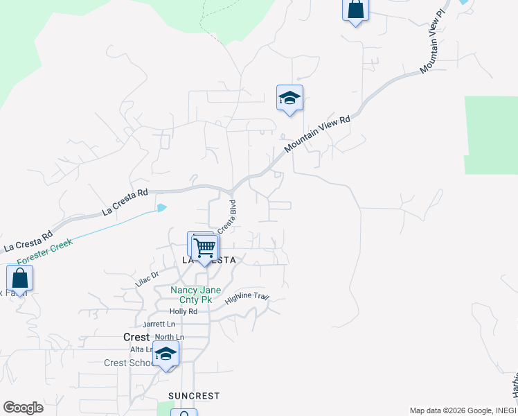 map of restaurants, bars, coffee shops, grocery stores, and more near 221 Sage Road in El Cajon
