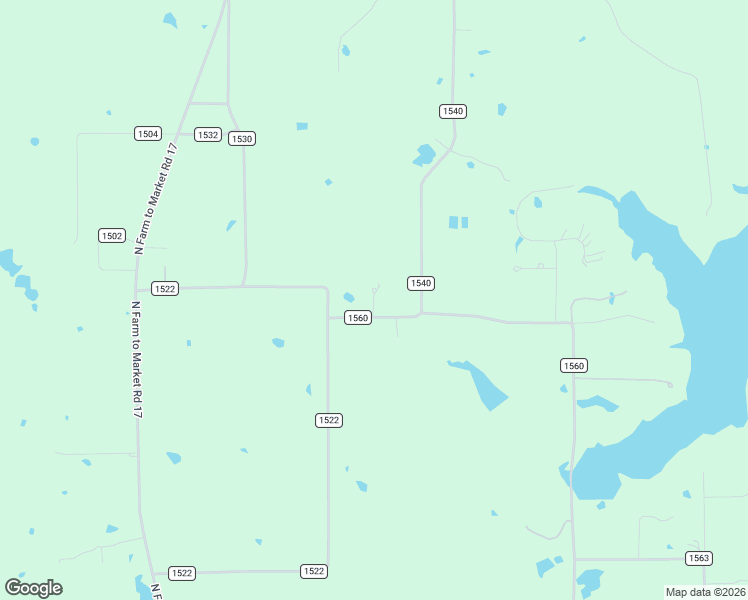 map of restaurants, bars, coffee shops, grocery stores, and more near County Road 1560 in Alba