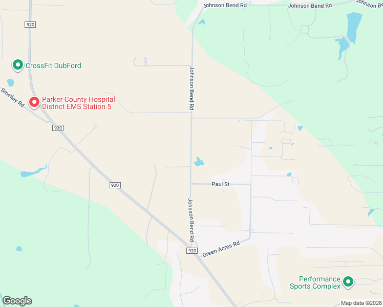map of restaurants, bars, coffee shops, grocery stores, and more near 1217 Johnson Bend Road in Weatherford