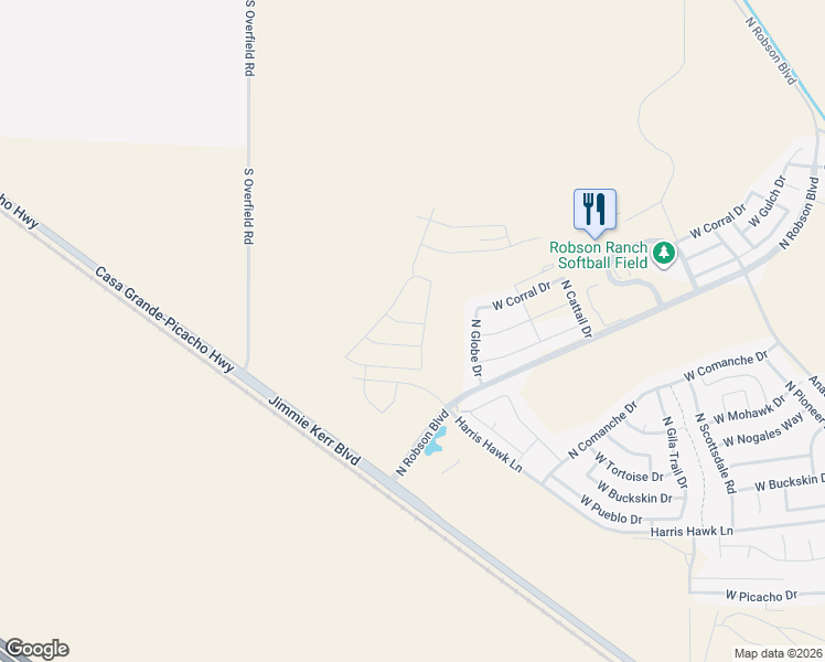 map of restaurants, bars, coffee shops, grocery stores, and more near 8100 West Highway 84 in Eloy