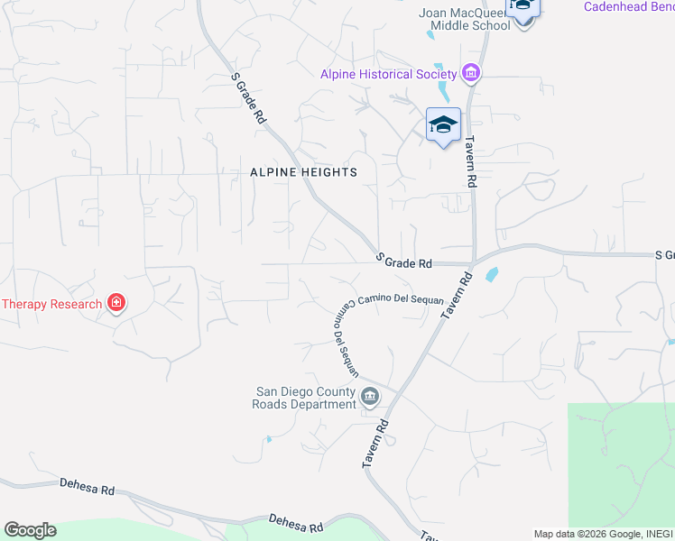map of restaurants, bars, coffee shops, grocery stores, and more near 2501 Camino Narciso in Alpine