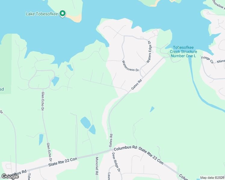 map of restaurants, bars, coffee shops, grocery stores, and more near 108 Waters Pointe in Lizella