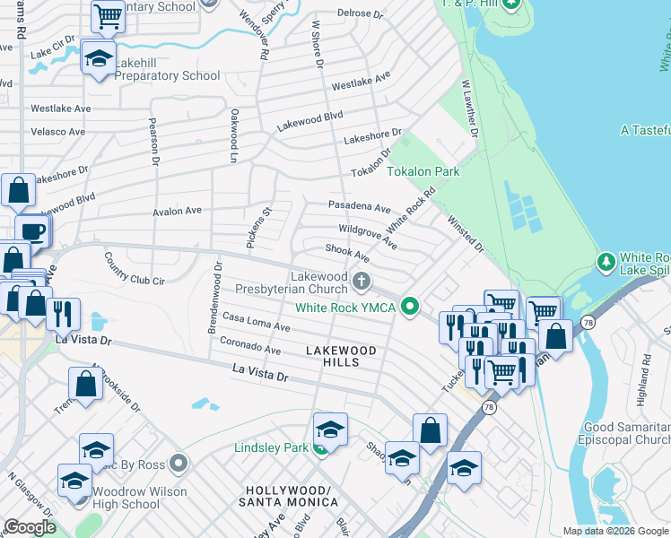 map of restaurants, bars, coffee shops, grocery stores, and more near 6941 Gaston Avenue in Dallas