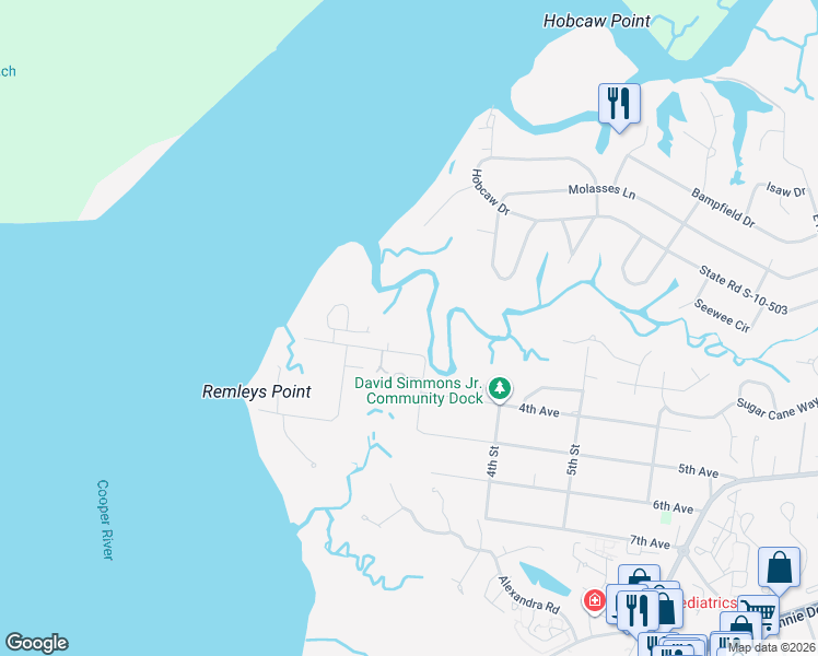 map of restaurants, bars, coffee shops, grocery stores, and more near 138 3rd Avenue in Mount Pleasant