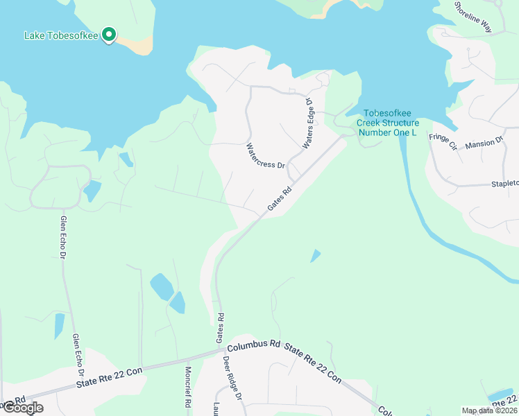 map of restaurants, bars, coffee shops, grocery stores, and more near 101 Waters Pointe in Lizella