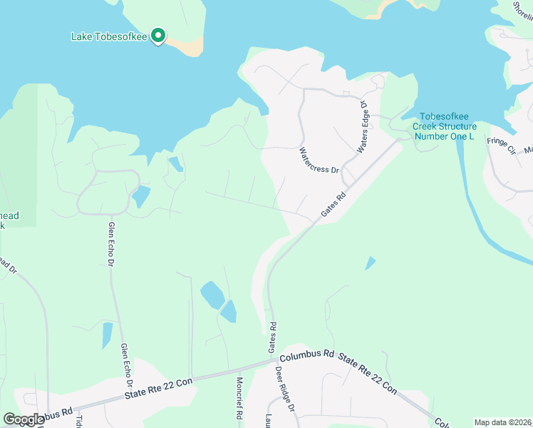 map of restaurants, bars, coffee shops, grocery stores, and more near 124 Waters Pointe in Lizella