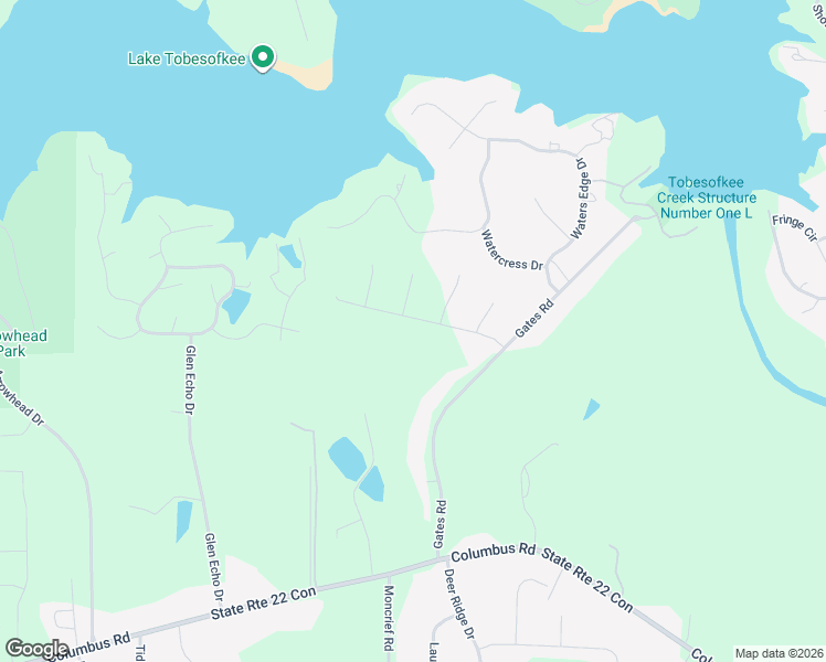 map of restaurants, bars, coffee shops, grocery stores, and more near 124 Waters Pointe in Lizella