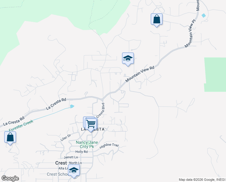 map of restaurants, bars, coffee shops, grocery stores, and more near 225 Mountain View Road in El Cajon