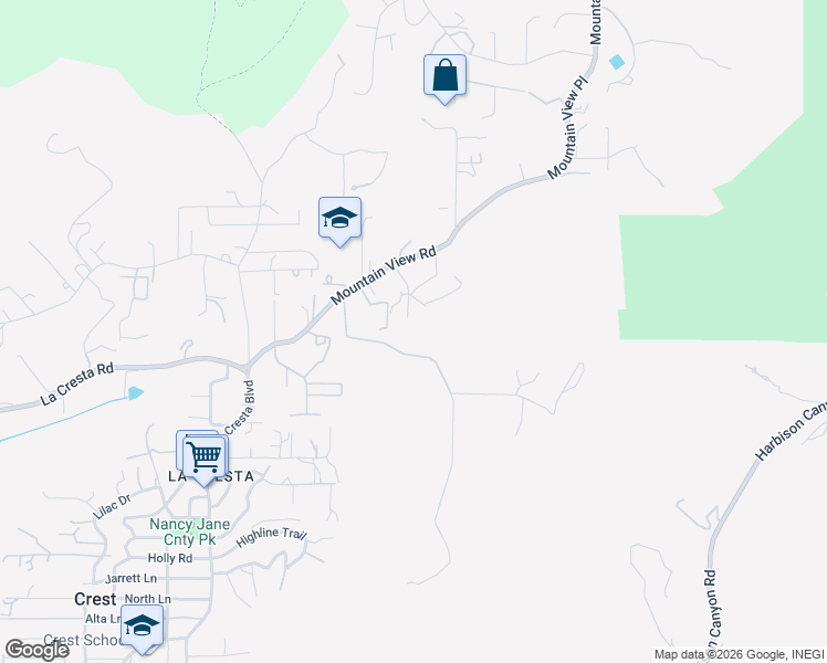 map of restaurants, bars, coffee shops, grocery stores, and more near 533 Mountain View Road in El Cajon