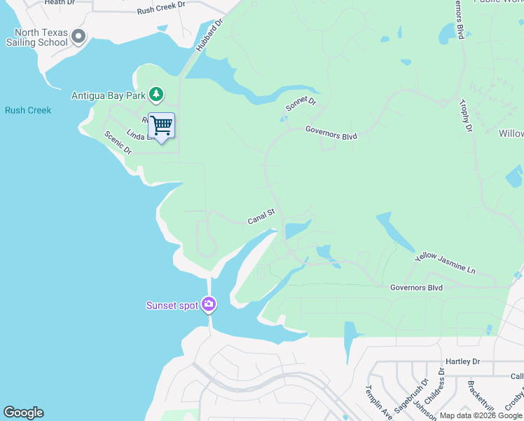 map of restaurants, bars, coffee shops, grocery stores, and more near 1723 Canal Street in Heath