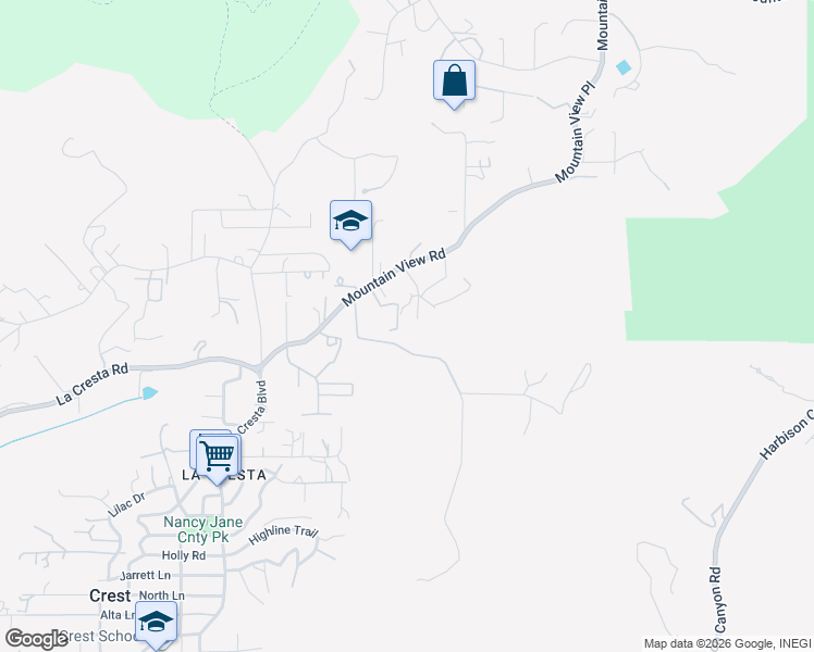 map of restaurants, bars, coffee shops, grocery stores, and more near 533 Mountain View Road in El Cajon