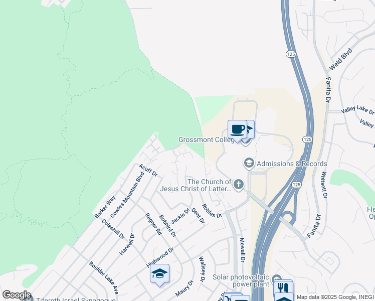 map of restaurants, bars, coffee shops, grocery stores, and more near 7622 Rainswept Lane in San Diego