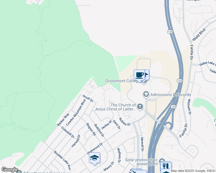 map of restaurants, bars, coffee shops, grocery stores, and more near 7622 Rainswept Lane in San Diego