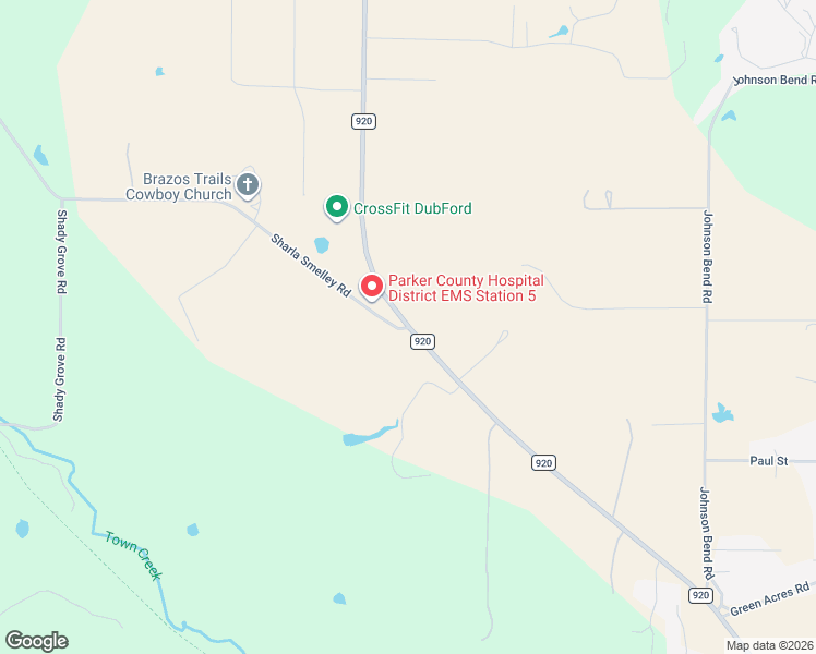 map of restaurants, bars, coffee shops, grocery stores, and more near 4901 Farm to Market 920 in Weatherford