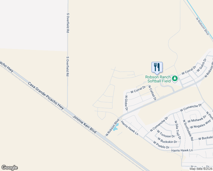 map of restaurants, bars, coffee shops, grocery stores, and more near 8100 West Highway 84 in Eloy