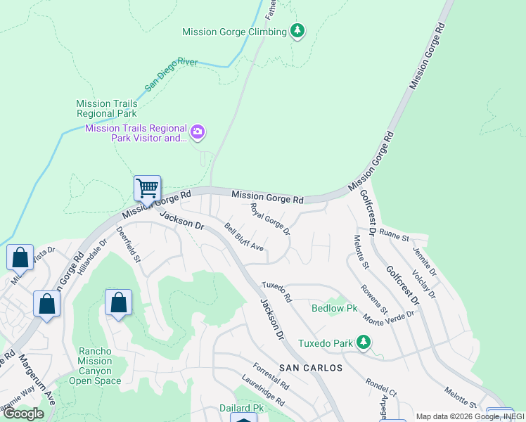 map of restaurants, bars, coffee shops, grocery stores, and more near 8280 Cafanzara Court in San Diego
