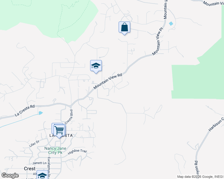 map of restaurants, bars, coffee shops, grocery stores, and more near 138 Dawn View Way in El Cajon