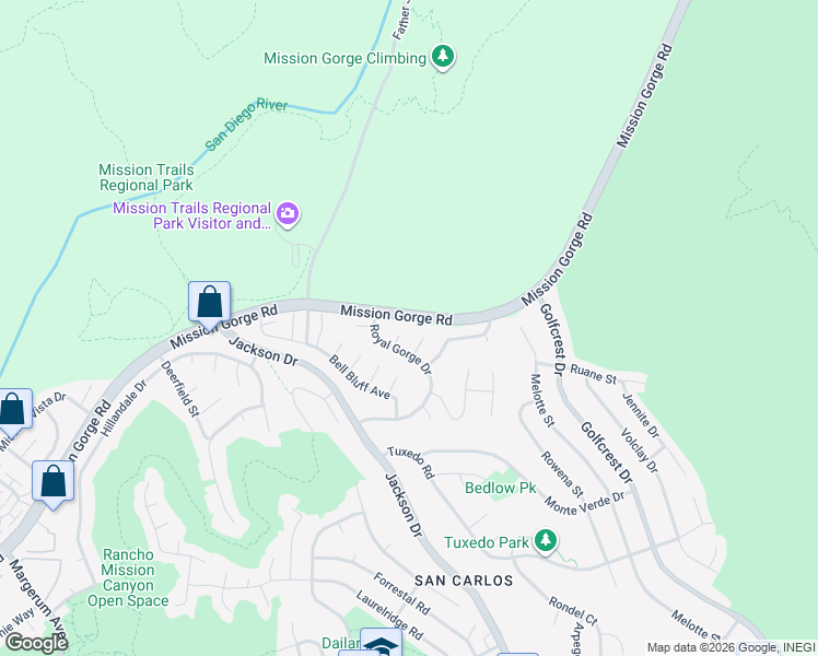 map of restaurants, bars, coffee shops, grocery stores, and more near 8280 Cafanzara Court in San Diego