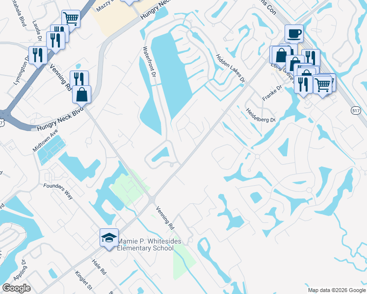 map of restaurants, bars, coffee shops, grocery stores, and more near 1776 Rifle Range Road in Mount Pleasant