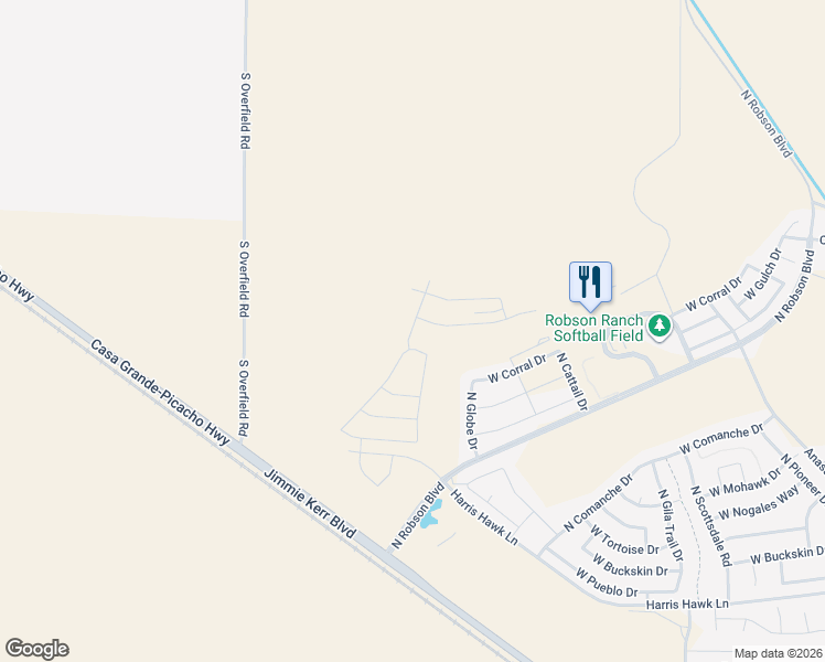 map of restaurants, bars, coffee shops, grocery stores, and more near 8100 West Highway 84 in Eloy