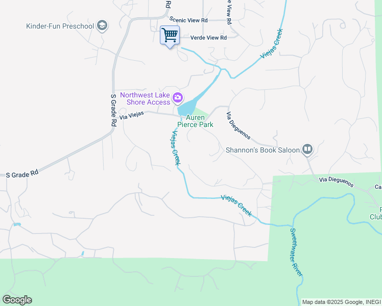 map of restaurants, bars, coffee shops, grocery stores, and more near 2368 Palo Danzante in Alpine