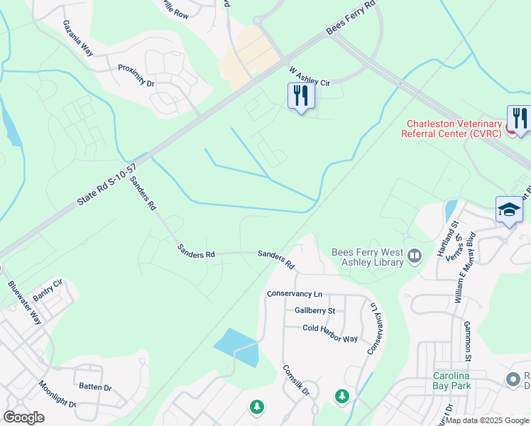 map of restaurants, bars, coffee shops, grocery stores, and more near 1128 Reverend Joseph Heyward Road in Charleston