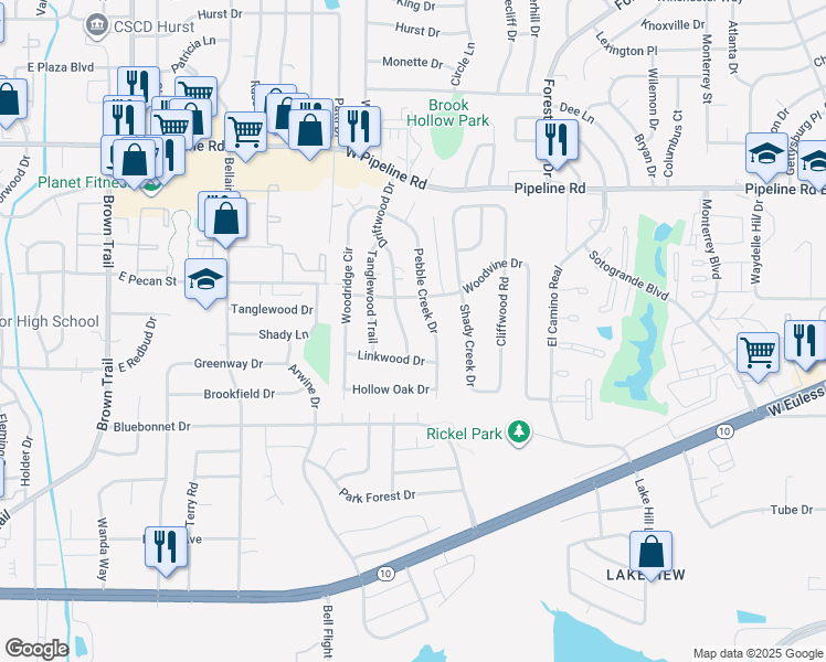 1401 Driftwood Drive, Euless TX Walk Score