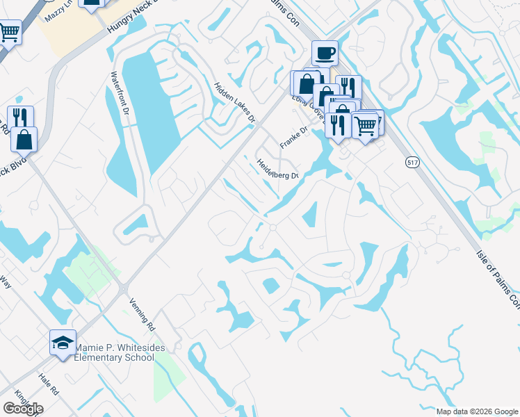 map of restaurants, bars, coffee shops, grocery stores, and more near 1200 Wild Olive Drive in Mount Pleasant