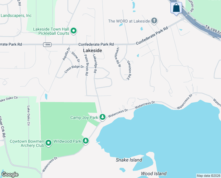 map of restaurants, bars, coffee shops, grocery stores, and more near 506 Emily Drive in Lakeside
