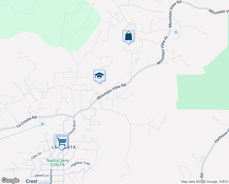 map of restaurants, bars, coffee shops, grocery stores, and more near 545 Mountain View Road in El Cajon