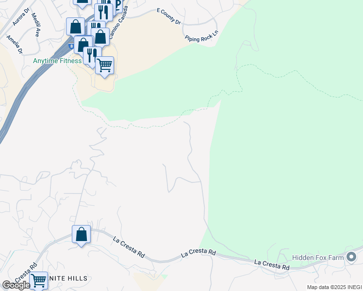 map of restaurants, bars, coffee shops, grocery stores, and more near 1555 Vista De Montemar in El Cajon