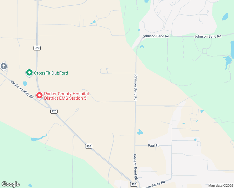 map of restaurants, bars, coffee shops, grocery stores, and more near 950 Johnson Bend Road in Weatherford