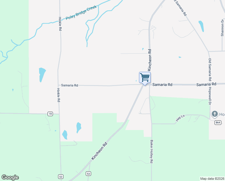 map of restaurants, bars, coffee shops, grocery stores, and more near 1695 Samaria Road in Clanton