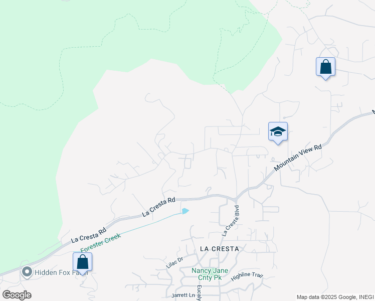 map of restaurants, bars, coffee shops, grocery stores, and more near 227 La Cresta Heights Road in El Cajon