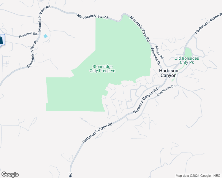 map of restaurants, bars, coffee shops, grocery stores, and more near Kelly Drive in Harbison Canyon