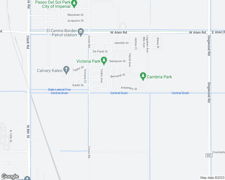 map of restaurants, bars, coffee shops, grocery stores, and more near 164 Alejandro Street in Imperial