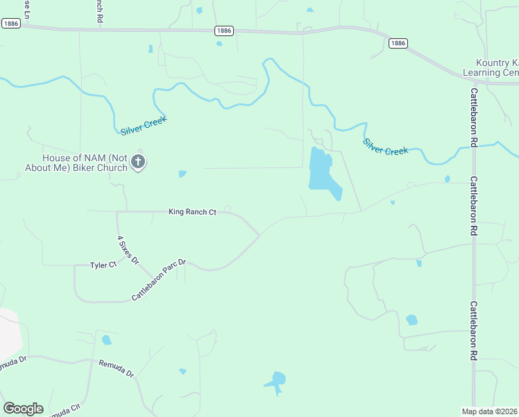 map of restaurants, bars, coffee shops, grocery stores, and more near 106 King Ranch Court in Fort Worth