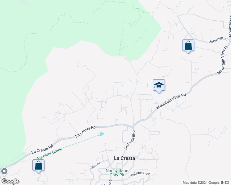 map of restaurants, bars, coffee shops, grocery stores, and more near 145 La Cresta Heights Road in El Cajon